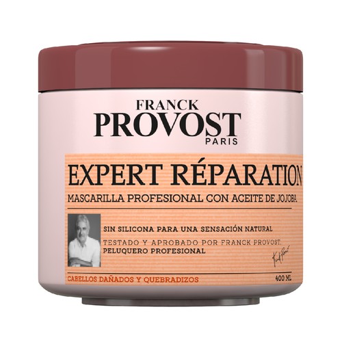 FRANCK PROVOST Mascarilla capilar profesional, con aceite de Jojoba, para cabellos dañados y quebradizos FRANCK PROVOST 400 ml.
