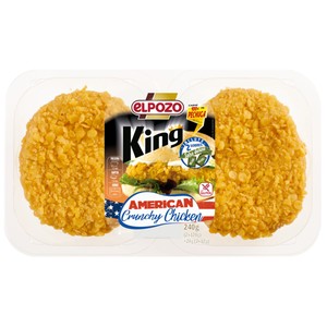 Imagen de Bandeja con burger meat de pollo con rebozado crujiente EL POZO King 2 x 120 g.