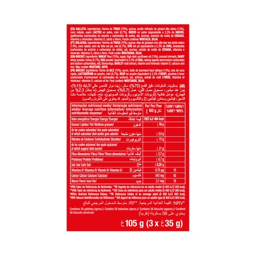 CHIQUILIN Galletas mini energy 105 g.