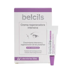 BELCILS Crema regeneradora de pestañas con acción intensiva, especial ojos sensibles BELCILS 4 ml.