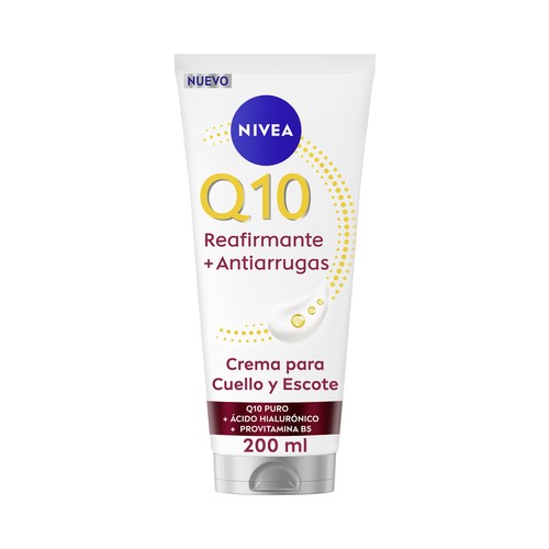 NIVEA Q10 Crema reafirmante y antiarrugas para cuello y escote 200 ml.