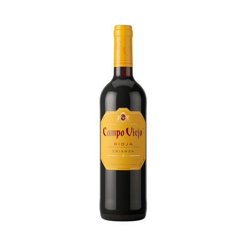 Vino tinto crianza con denominación de origen Rioja CAMPO VIEJO botella de 75 cl.