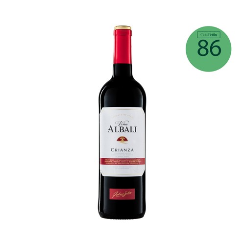 Vino tinto crianza con denominación de origen Valdepeñas VIÑA ALBALI botella de 75 cl.