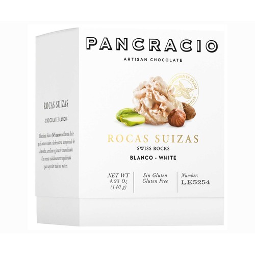 PANCRACIO Rocas de chocolate blanco 140 g.