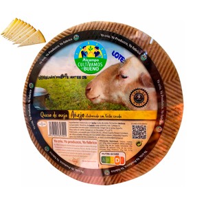 Imagen de Queso DOP roncal viejo leche cruda RONKARI. - Tapeo 3 a 5 mm