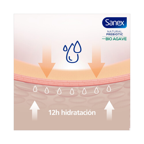 SANEX Gel nutritivo para baño o ducha con prebiótico, para pieles secas SANEX Natural prebiotic 600 ml.