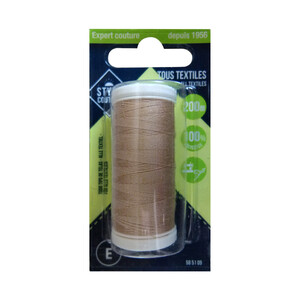 Imagen de Bobina de hilo de poliéster color beige para todo tipo de telas, 200m., STYLE.