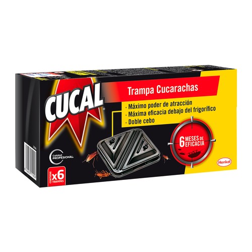 Insecticida anticucarachas trampas CUCAL x 6 uds.