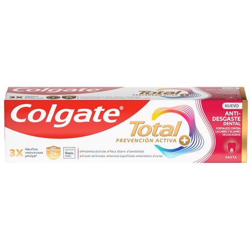 COLGATE Total anti-desgaste Crema de dientes antidesgaste y anti erosión 75 ml.