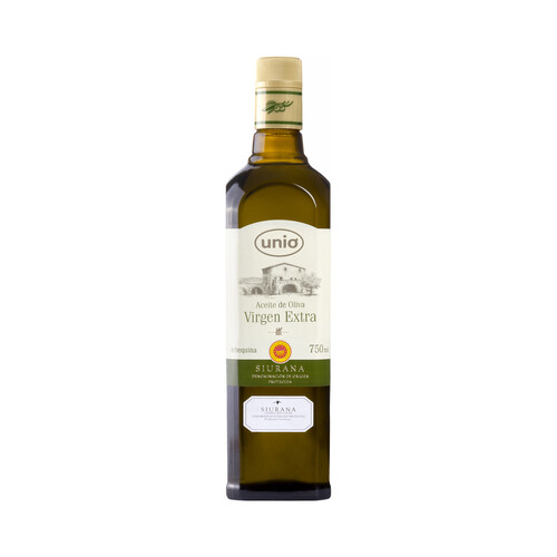 UNIO Aceite oliva virgen extra con denominación de origen protegida Siurana 750 ml.