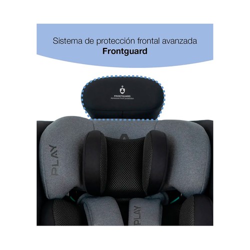 Silla auto PLAY Leg Estelar I-size (40 a 150 cm), evolutiva, a contra marcha, color carbon