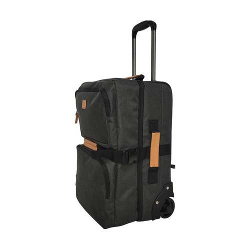 Trolley con doble compartimento gris 50cm, Globe Trotters AIRPORT ALCAMPO.