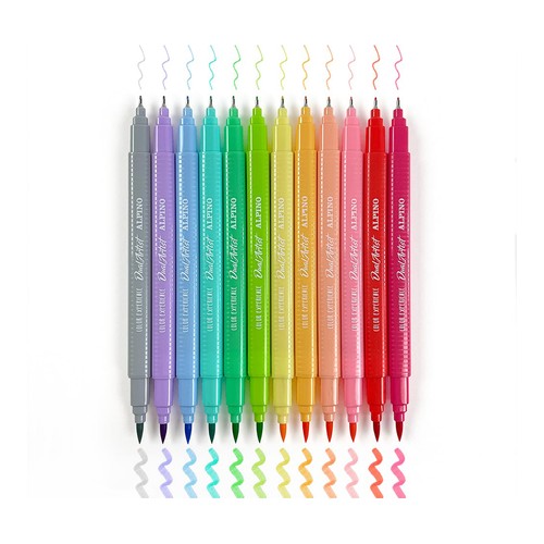 ALPINO Caja 12 rotuladores pastel doble punta Color Experience