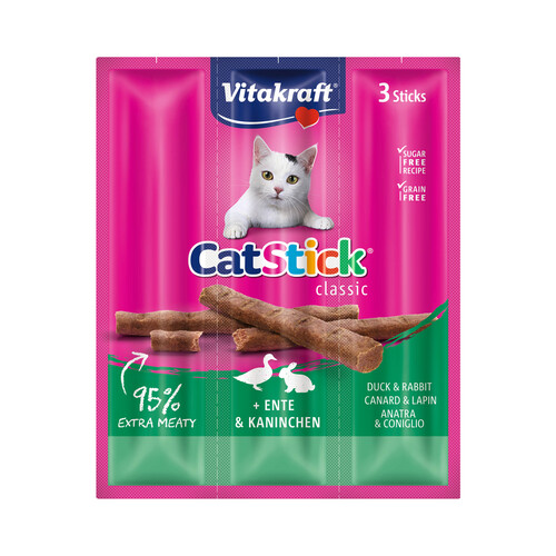 VITAKRAFT Snacks para gatos a base de pato VITAKRAFT 3 uds. 6 g.