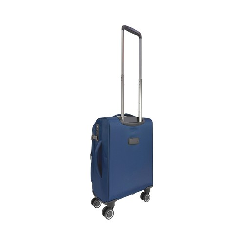 Maleta de cabina tipo trolley  8 ruedas  polysoft  55cm azul oscuro. AIRPORT