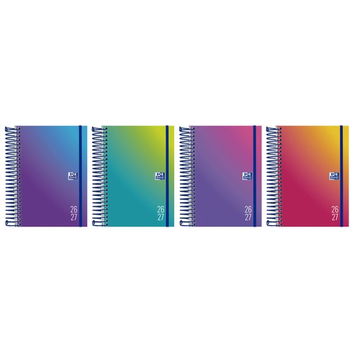 Agenda OXFORD 12x18 Gradient, Tapa Dura Día Página 26-27 modelos surtidos