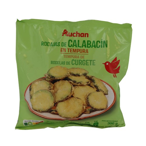 AUCHAN Rodaja de calabacín en tempura 300 g.