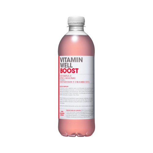 VITAMIN WELL Bebida refrescante de arándanos y frambuesa con vitaminas 50 cl.