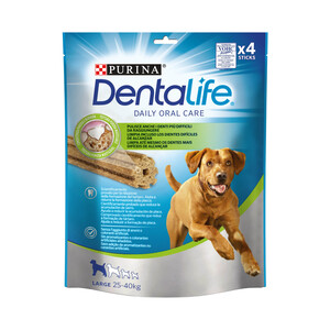 DENTALIFE Snacks dental para perros de raza grande, PURINA DENTALIFE 4 uds. 142 g.