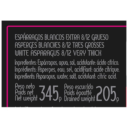 BAIGORRI Esparragos blancos 9/12 uds x 205 g