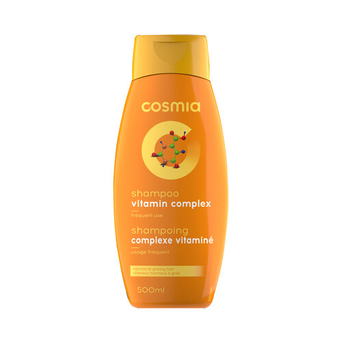 COSMIA Champú de uso frecuente con complejo de vitaminas, para cabellos normales a grasos COSMIA 500 ml.