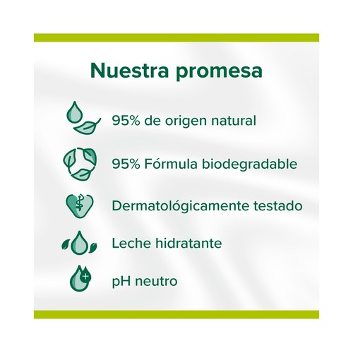 PALMOLIVE Natural balance Gel de baño o ducha textura crema, con leche nutritiva y extracto de miel 600 ml.