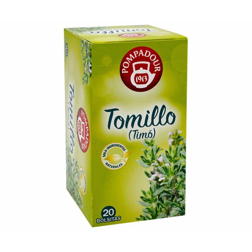 Infusión de tomillo POMPADUR 20 sobres 30 gr,