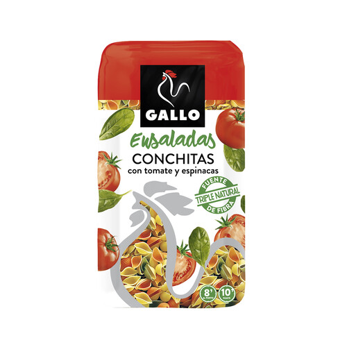 GALLO Ensalada, conchitas con tomate y espinacas GALLO 500 g