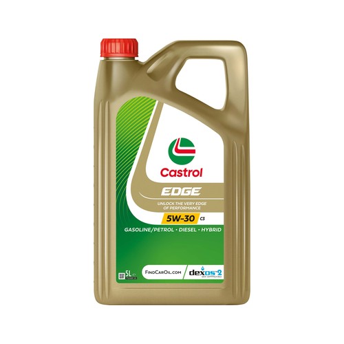 Aceite sintético para vehículos con motores de gasolina o diesel, 5 litros, CASTROL EDGE.