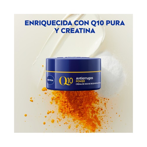 NIVEA Q10 power Crema de noche antiarrugas y firmeza para todo tipo de pieles 50 ml.