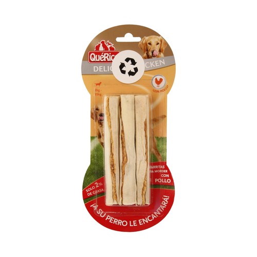 QUÉRICO Barritas a base de pollo para perros entre 2 y 35 kilogr, QUÉRICO 3 uds.