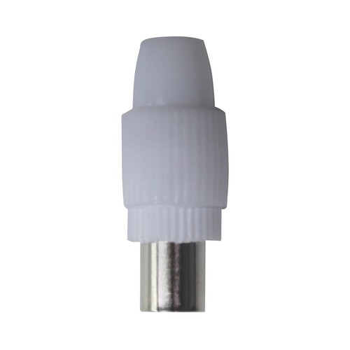 Kit conector tv recto (macho/hembra) blanco bl.2, NINE&ONE.
