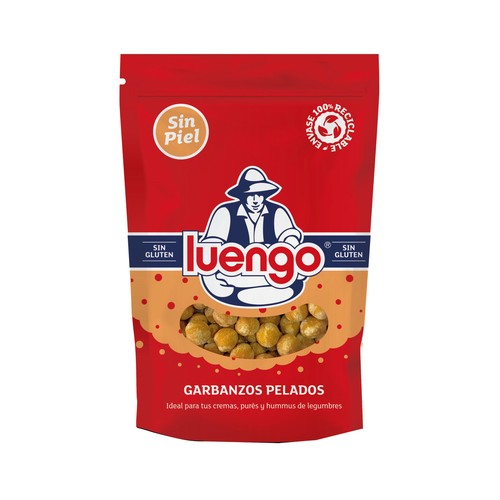 LUENGO Garbanzos pelados, sin piel 400 g.