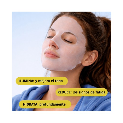IROHA NATURE Jet lag recovery Mascarilla facial antifatiga con ácido Hialurónico y CICA.