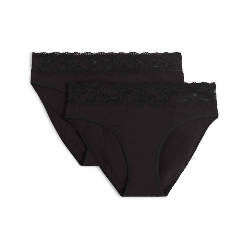 Lote de 2 bragas de algodón para mujer INEXTENSO, talla L.