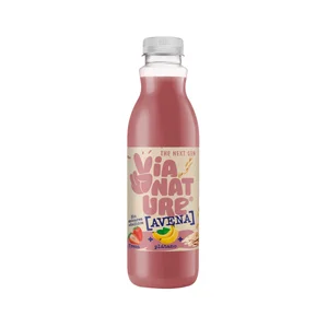 VIA NATURE Bebida de avena, fresa y platano 750 ml