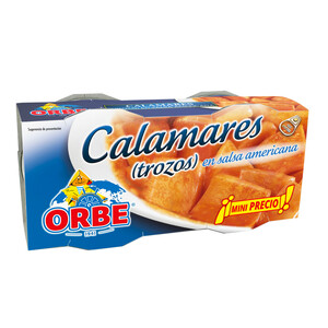 Imagen de ORBE Calamares en salsa americana pack 2 x 51 g.