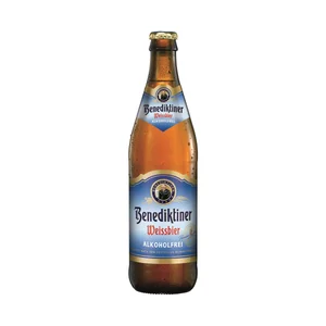 Cerveza de trigo sin alcohol BENEDIKTINER WEISSBIER ALKOHOLFREI botella de 50 centilitros