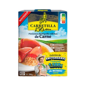 Imagen de CARRETILLA Pimientos rellenos de carne 280 g.