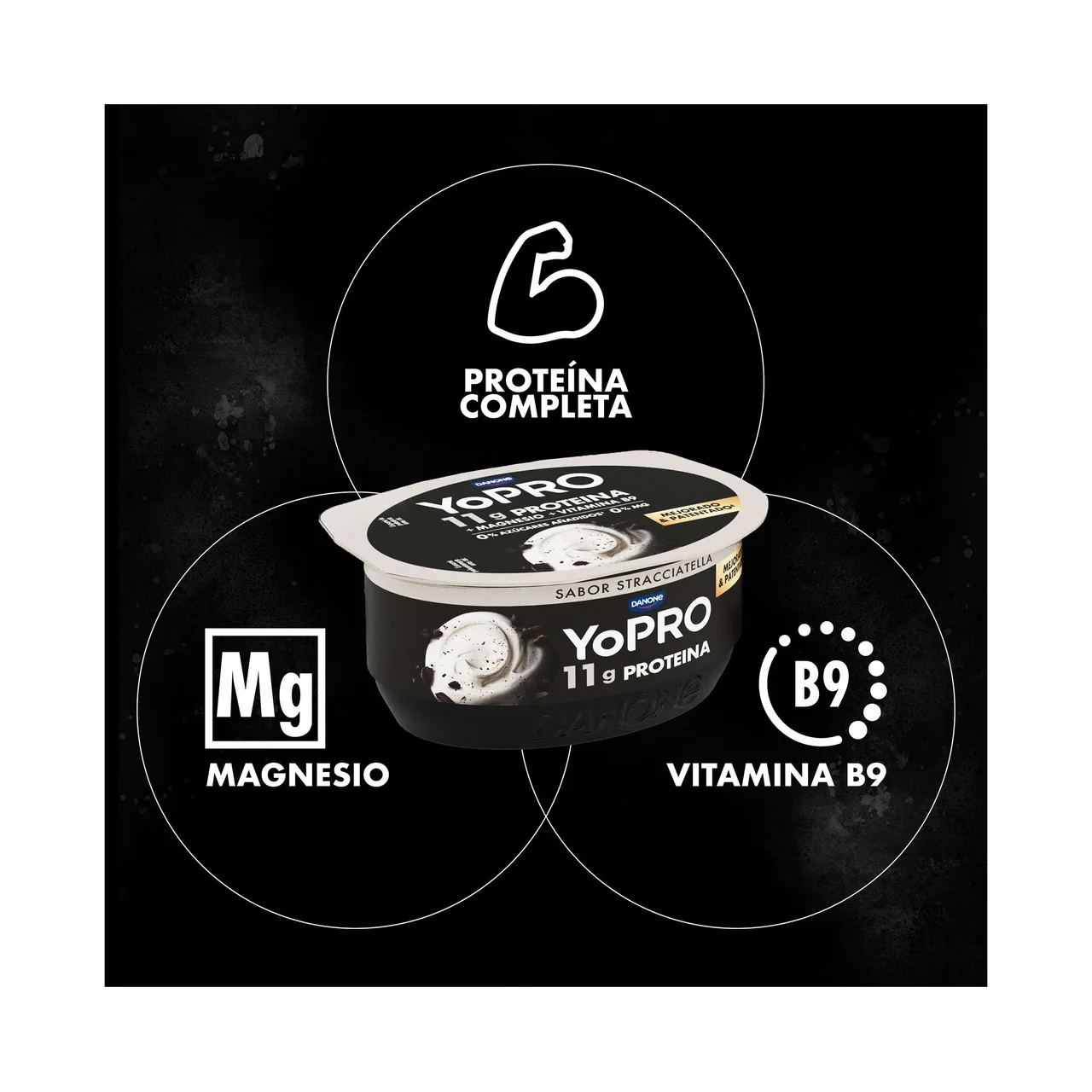 De Danone Leche fermentada desnatada sabor stracciatella y alto contenido en proteina 4 x 120 g.