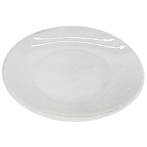 Plato llano 25cm vidrio, transparente en relieve. ACTUEL