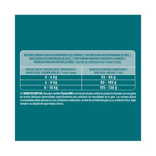 PURINA ONE Pienso para gatos adultos esterilizados a base de buey 1,5 kg.