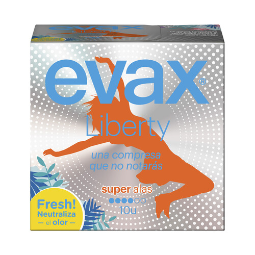 EVAX Compresas super con alas EVAX Liberty 10 uds.