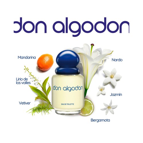 DON ALGODÓN Eau de toilette (colonia) para mujer con vaporizador en spray 200 ml.