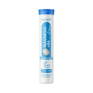 SANON Magnesio y vitamina B6 en comprimidos efervescentes sabor limón 20 uds.
