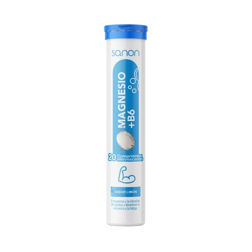 SANON Magnesio y vitamina B6 en comprimidos efervescentes sabor limón 20 uds.