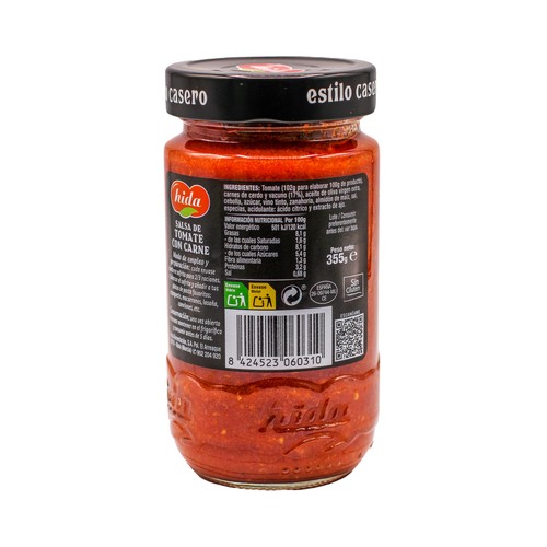 HIDA Salsa boloñesa, estilo casero  350 g.