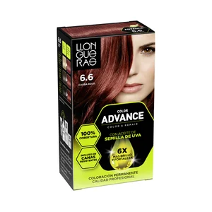 LLONGUERAS Color advance tono 6.6 caoba rojo Coloración capilar permanente (tinte de pelo).