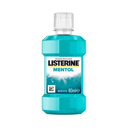 LISTERINE Enjuague bucal de uso diario con sabor mentol 80 ml.