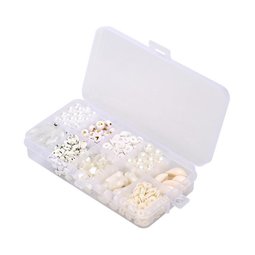 Caja con cuentas para hacer pulseras collares y adornos. ALCAMPO